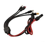 Filteilect Solar Panel Connector Adapters 4-in-1 Charging Cable for XT60/DC5521/DC7909 Power Stations 12AWG Wire 7A Current Rating