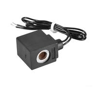 Filteilect Solenoid Valve Coil for Airtac Type, 12V DC 110V AC 220V Electromagnetic Coil with 30cm Terminal Wire, Plastic + Copper Material, Black Compact Design (6 x 3(AC220V)