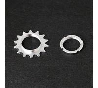 Filteilect Sprocket and Lock For Ring Set for Fixed Gear Track For Bike, 13T/14T/18T Steel Cog Compatible with /8 Inch Chain, Includes Flywheel and(14T)