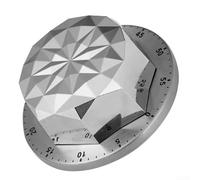 Filteilect Stainless Steel Mechanical Kitchen Timer with Magnetic Backing, Loud 70dB Alarm for Cooking, Baking, Studying and Management(shape)