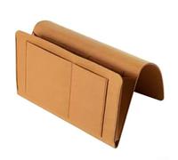 Filteilect Storage Bag for Bedside, Sofa or Desk - Hanging Organizer with Large Opening, Felt Material, No Tools Needed for Installation, Holds Tablets, Remote(Brown)