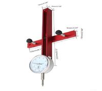 Filteilect Table Saw Dial Indicator for Woodworking - Aluminum Alloy Alignment Tool with 3dB Bandwidth, High Resistance up to 105°C, for Table Saw and Drill(Red (Short))