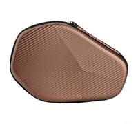 Filteilect Table Tennis Paddle Case for Ping Pong Racket Storage Bag, Waterproof Portable For EVA+PU Bag with Mesh Compartment Holds 2 Paddles & Multiple Balls, Hand Strap(brown)