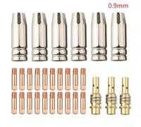 Filteilect Tip Nozzle Kit for 15AK, MB-15-29PCS MIG Welding Torch Consumables with 0.8/0.9mm Tips, Gas Nozzles & Diffusers for Welder Accessories(0.9mm)
