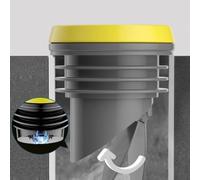 Filteilect Toilet Flange Seal for Drain Base For - Gray PVC Anti-Backflow Valve with Triple Sealing, Leak-Proof Silicone For Ring Compatible with Most Toilets, 12.5 x 12.5 cm