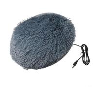 Filteilect USB Pet Electric Heating Pad with Plush Cover, 40 cm Waterproof Mat for Cats and Dogs, Constant 28°C Temperature Control for Indoor and Outdoor Use(Gray)