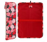 Filteilect Water-Resistant Sewing Carry Case 43cm Padded Base(red) | Heavy duty Oxford cloth, water-resistant outer, padded base protection, 43.5x14.5x2.5cm, fits most machines