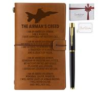 Filten Air Force Gifts Military Leather Journal Notebook with Pen for Deployment Pilot Gift for Veterans Air Force Academy Graduation Men
