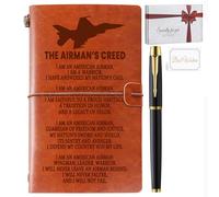 Filten Air Force Gifts Military Leather Journal Notebook with Pen for Deployment Pilot Gift for Veterans Air Force Academy Graduation Men