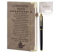 Filten Firefighter Gifts for Men Firefighter's Prayer Leather Journal Notebook 200 Pages A5 Lined with Inner Pocket and Pen New Firefighter Gift Graduation Gifts Thank You Gift for Firefighters
