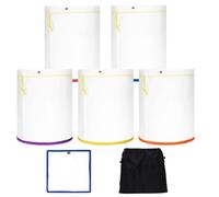 Filter Bags 5Pcs 5 Gallon All-Mesh Fast Filtering 25/73/120/160/220 Micron Bags with Drawstring & Color Label Ventilated Reusable Nylon Strainer Bag with Filter Cloth & Storage Bag