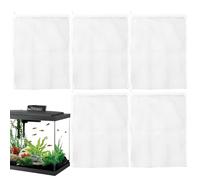 Filter Bags For Fish Tank - 5 Pack Reusable Fine Mesh Aquarium Media Bags, Zipper Closure | Water Purification Pouch For Peat Moss, Crushed Coral, Activated Carbon, Ceramic Rings, Freshwater Tropical