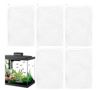Filter Bags for Fish Tank - 5X Reusable Aquarium Filter Media Mesh Bag,Freshwater and Saltwater Water Purification Accessory Zipper Closure for Zeolite, Peat
