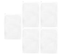 Filter Bags for Fish Tank | 5X Reusable Fine Mesh Bag for Fish Tank Filter - Water Purify Tool Zipper Closure Pouch for Filtration for Crushed Coral, Zeolite