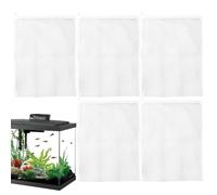 Filter Bags for Fish Tank | 5X Reusable Fine Mesh Bag for Fish Tank Filter,Water Purify Tool Zipper Closure Pouch for Filtration for Crushed Coral, Zeolite