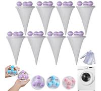 Filter Balls, Washing Machine, Reusable Laundry Balls with Floating Mesh Bags, Effectively Remove Pet Hair, Lint and Lint, Washing Balls (8 Pieces-A)