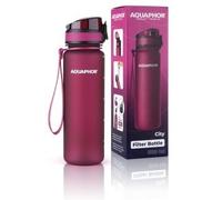 AQUAPHOR City Bottle 500ml Red | Travel Water Bottle with Activated Carbon Filter | Filters Chlorine & Impurities | Made of Tritan & BPA-Free | Stay Hydrated On the Go!