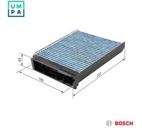 0 986 628 502 Cabin Air Filter Fits Dacia Logan Pickup MCV Express Duster Bosch