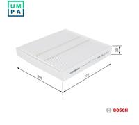Cabin filter Particulate Filter 1 987 432 216 BOSCH for MITSUBISHI CITROËN ISUZU