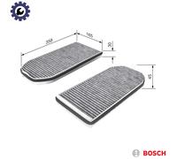 Bosch Cabin Air Pollen Filter 1987 432 362 - Activated Carbon H30mm - Set for BMW 7