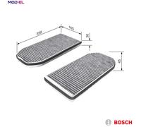 Bosch Cabin Air Pollen Filter 1987 432 362 - Activated Carbon H30mm - Set for BMW 7