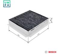 Bosch Cabin Pollen Filter 507220347 Activated Carbon for Mercedes-Benz