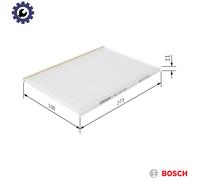 Bosch M5049 Standard Cabin Filter, Replacement Filter - Filters Pollen and Dust for Cleaner Air Inside the Vehicle