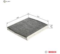 Cabin filter Activated Carbon Filter 1 987 435 515 BOSCH for OPEL ASTRA G Estate