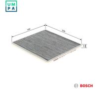 Cabin filter Activated Carbon Filter 1 987 435 516 BOSCH for FORD TOYOTA SUBARU