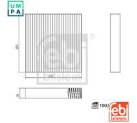 FILTER CABIN AIR 1002254 FOR BYD