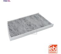 febi bilstein Cabin Filter, 1 unit, Original for Mercedes-Benz Car: C (203), CLK (209), CLC (203), Charcoal Filter