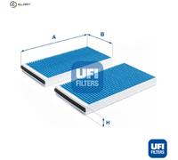 Cabin filter with antibacterial action 34.127.00 UFI for ALPINA BMW