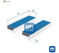 Cabin filter with antibacterial action 34.172.00 UFI for PEUGEOT CITROËN DS OPEL