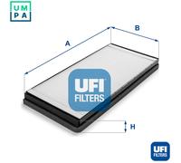UFI Cabin Air Filter Particulate 27.5mm Height Fits Mercedes-Benz VW 53.059.00
