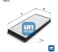 UFI Cabin Air Filter Particulate 27.5mm Height Fits Mercedes-Benz VW 53.059.00