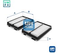 UFI Filters, Cabin Air Filter 53.234.00, Suitable for Cars, Applicable to Various Models of BMW and BMW Alpina
