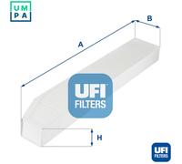 Cabin filter Particulate Filter 53.257.00 UFI for JEEP GRAND CHEROKEE III