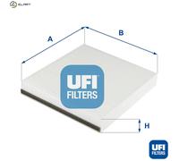 UFI Cabin Pollen Air Filter Particulate 30mm Height Fits Infiniti Nissan Subaru