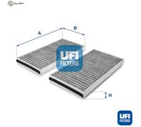 UFI Activated Carbon Cabin Air Filter 54.127.00, Replacement Part for Air Conditioner, Carbon Filter, High Efficiency, Quick Replacement, Ideal for Particle Filtering