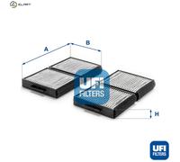 Cabin filter Activated Carbon Filter 54.129.00 UFI for MAZDA 626 Mk V PREMACY