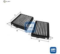 Cabin filter Activated Carbon Filter 54.130.00 UFI for MERCEDES-BENZ C-CLASS CLK