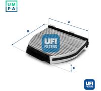 UFI Filters, Cabin Air Filter 54.163.00 | Replacement Filter, Suitable for Cars, Applicable to Various Models of Mercedes Benz