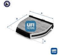 UFI Filters, Cabin Air Filter 54.163.00 | Replacement Filter, Suitable for Cars, Applicable to Various Models of Mercedes Benz