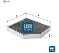 UFI Cabin Air Filter, 54.168.00, Activated Carbon, Replacement Part for Air Conditioner