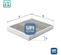 UFi Cabin Air Filter 54.230.00 Activated Carbon for Chevrolet Zafira 2.0L 4cyl