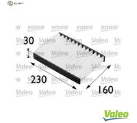 Valeo Cabin Air Filter ESSENTIAL 698255 Particle (Pollen) Filter Protection against pollen, dust and bacteria