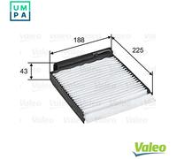 Valeo Cabin Air Filter 698753 - Pollen/Particle Filter - Fits Dacia, Lada, Nissan, Renault