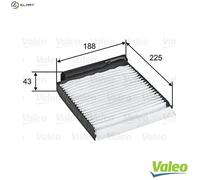 Valeo Cabin Air Filter 698753 - Pollen/Particle Filter - Fits Dacia, Lada, Nissan, Renault