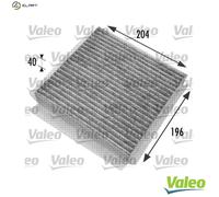 Valeo Cabin Air Filter 698774 - Activated Carbon Pollen Filter for Smart City-Coupe/Cabrio