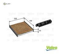 VALEO 701030 Filter interior air PROTECT MAX Polyphenol with actived carbon (anti allergen) Protection against pollen dust bacteria gases bad smells and allergens